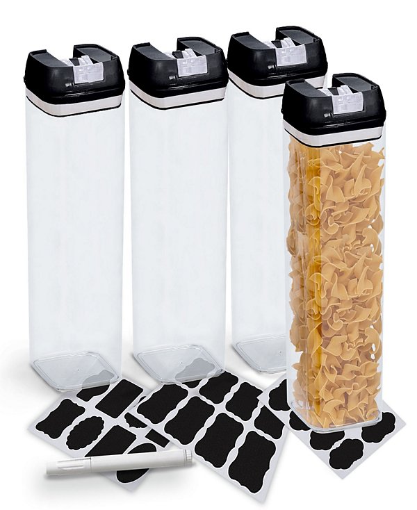 4 Piece Food Storage Containers, 1.9 Liter
