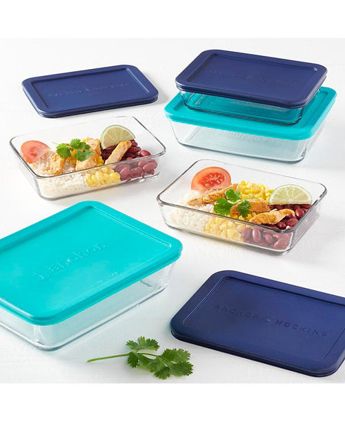 10 Piece Rectangular Meal Prep Food Storage Set