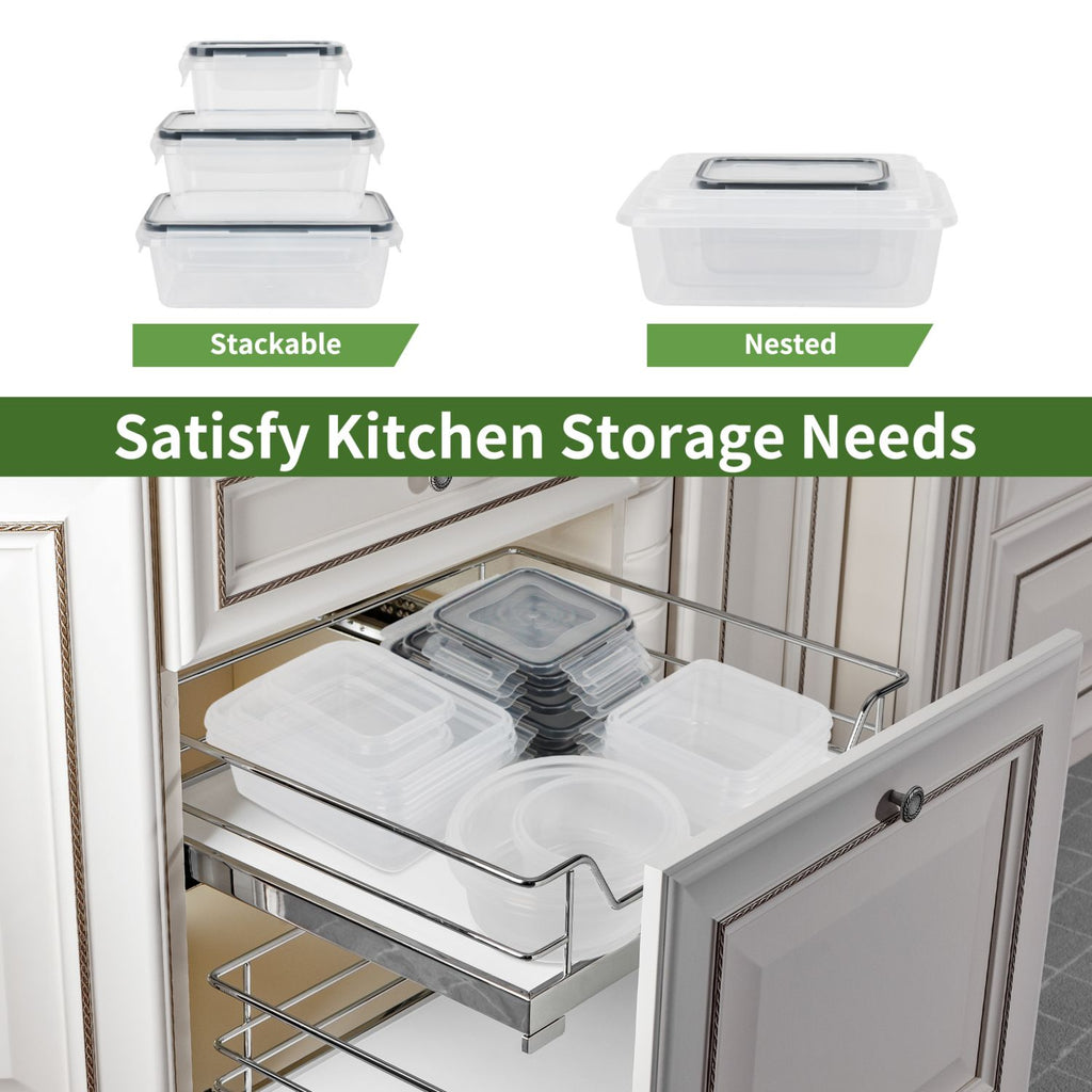 32 Pcs (16Pack) BPA-free Food Storage Containers Set with Lids