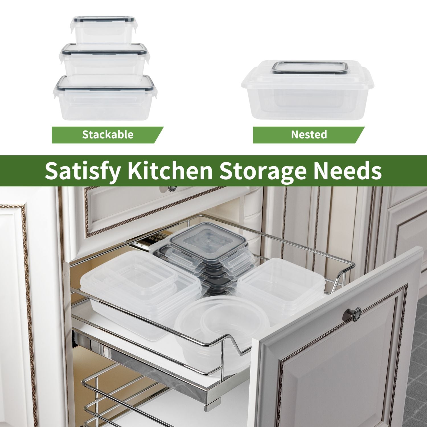 32 Pcs (16Pack) BPA-free Food Storage Containers Set with Lids