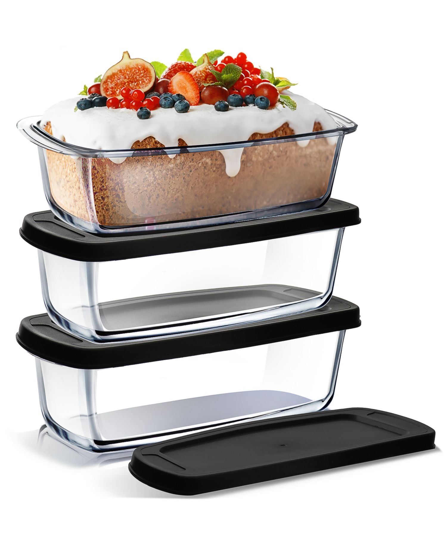 Airtight 6-Pc. Rectangular Bread Loaf Containers Set